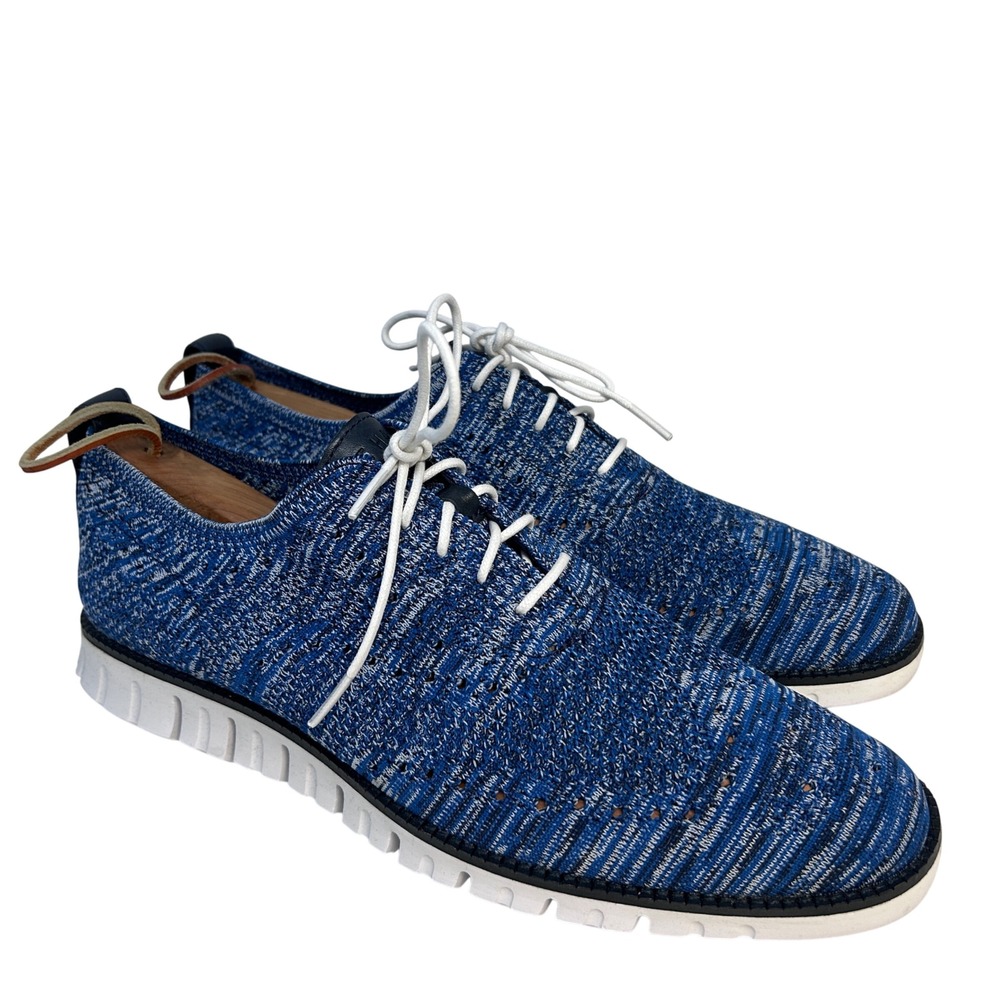 Cole Haan Zerogrand Stitchlite‎ Oxford Shoes Navy Knit Sneakers